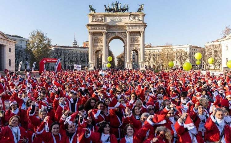 Babbo Running in Lombardia a Natale